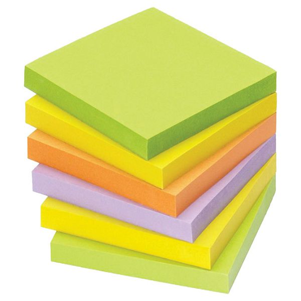 Blok samoljepljiv  75x75mm 100L Spring Global Notes 5854-76 neon sortirano