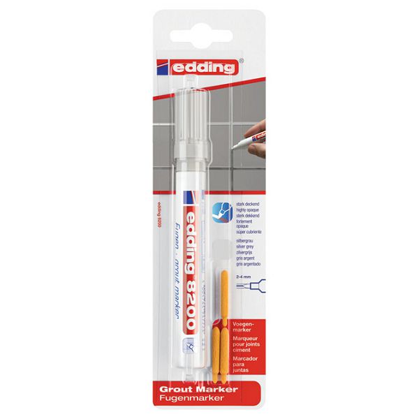 Marker za fuge 2-4mm Edding 8200/1 sivi blister