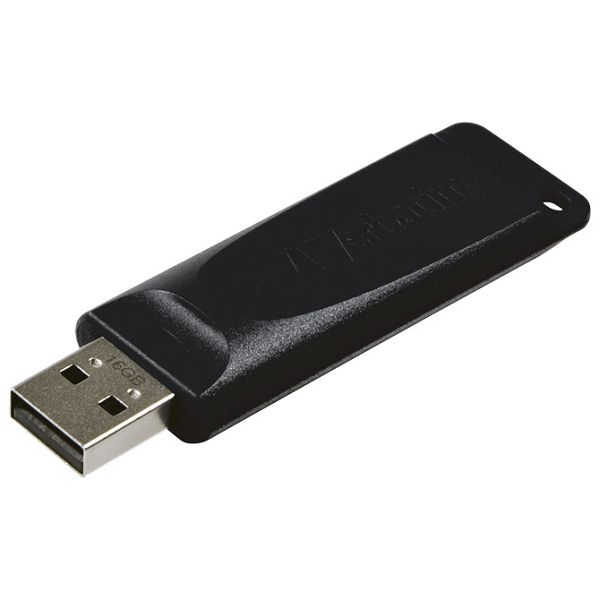 Memorija USB 16GB 2.0 StorenGo Slider Verbatim 98696 crni blister