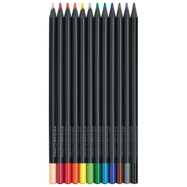 Boje drvene  12boja trokutaste Black Edition Faber-Castell 116412 blister