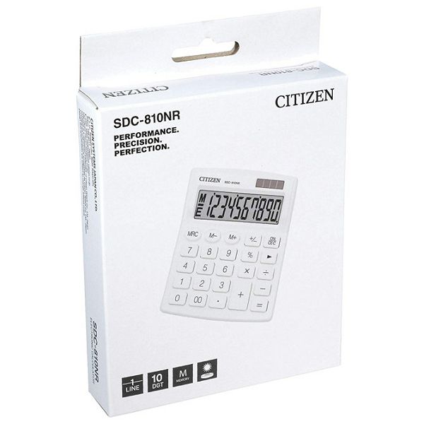 Kalkulator komercijalni 10mjesta Citizen SDC-810NRWHE bijeli blister