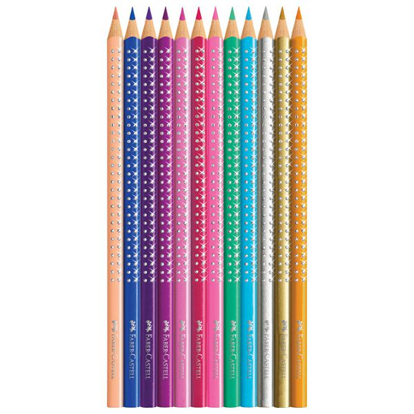 Boje drvene  12boja metalna kutija Sparkle Faber-Castell 201737