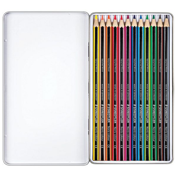 Boje drvene  12boja metalna kutija Noris colour Staedtler 185 M12