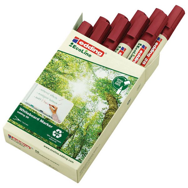 Marker za bijelu ploču 1,5-3mm EcoLine Edding 28 crveni