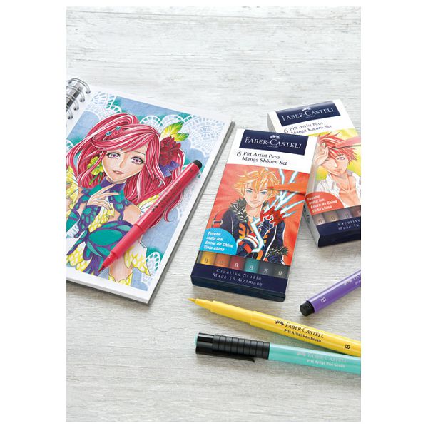 Flomaster Pitt artist  6boja Manga Shonen Faber-Castell 167157 blister