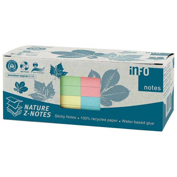 Blok samoljepljiv "Z" 75x75mm 12x100L Nature Global Notes 5644-88box sortirano