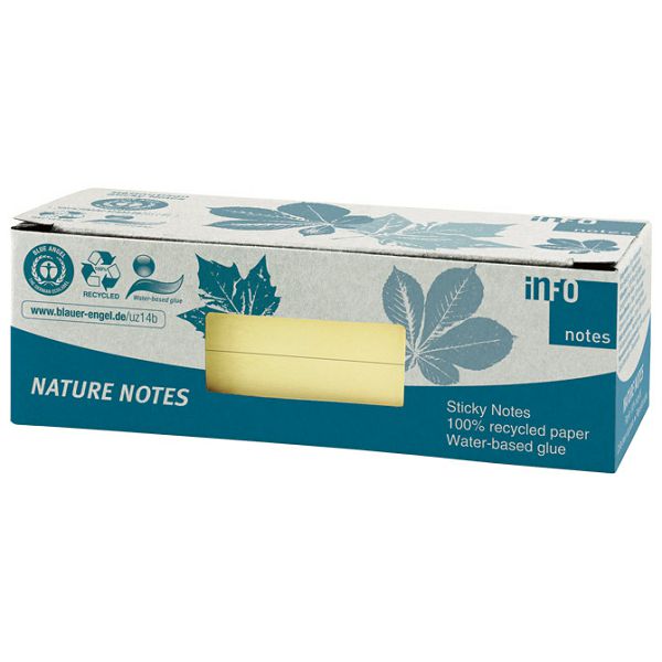 Blok samoljepljiv  40x50mm 12x100L Nature Global Notes 5653-11box žuti