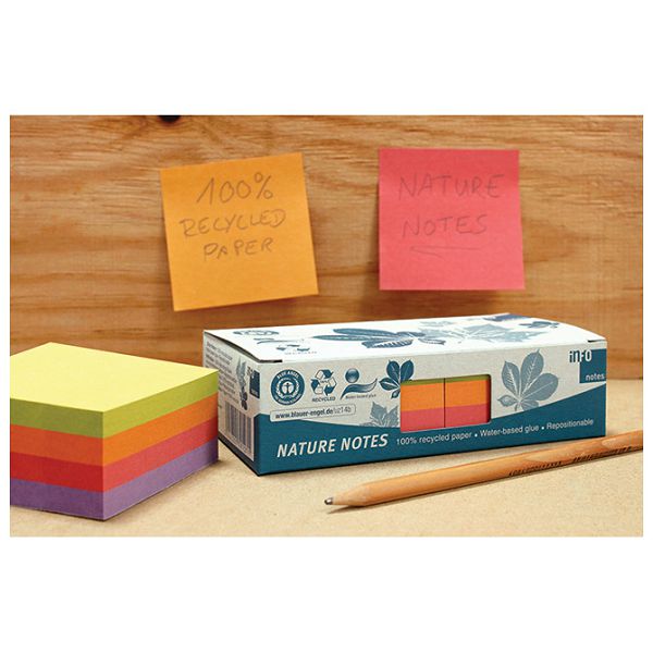 Blok samoljepljiv kocka 75x75mm 2x400L Nature Global Notes 5654-97box sortirano