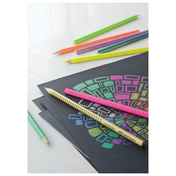 Boje drvene  12boja Grip 2001 (neon+metalik+pastel) Faber-Castell 201569 blister