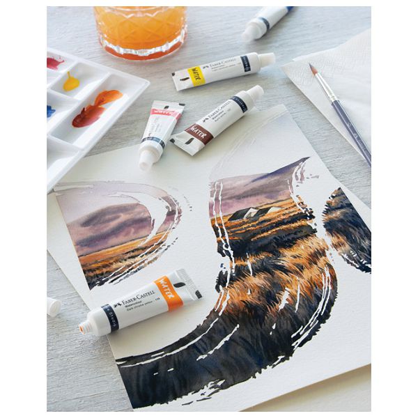 Boja vodena u tubi 9ml 12boja+paleta Creative Studio Faber-Castell 169612 blister