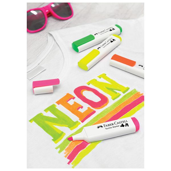 Marker za tekstil 1-5mm Neon Faber-Castell 159529 rozi