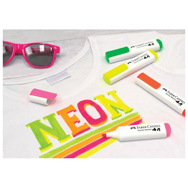 Marker za tekstil 1-5mm Neon Faber-Castell 159529 rozi