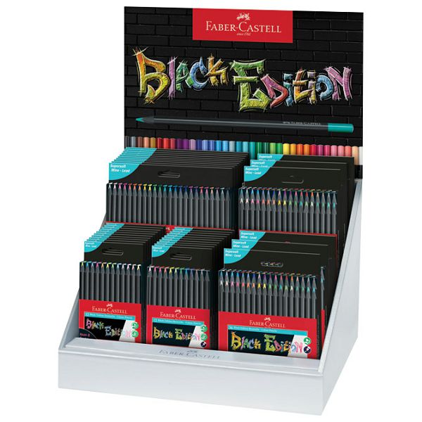 Boje drvene  12boja trokutaste Black Edition neon+pastel Faber-Castell 116410 blister