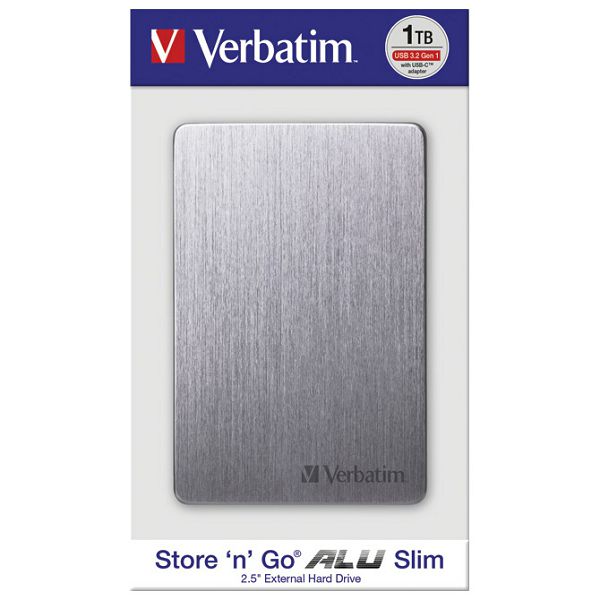 Hard disk 2.5"     1TB USB 3.2 Slim Verbatim 53662 aluminij