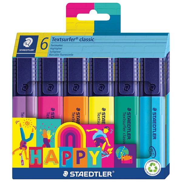 Signir 1-5mm classic Happy Staedtler 364 C6 HA 6boja blister