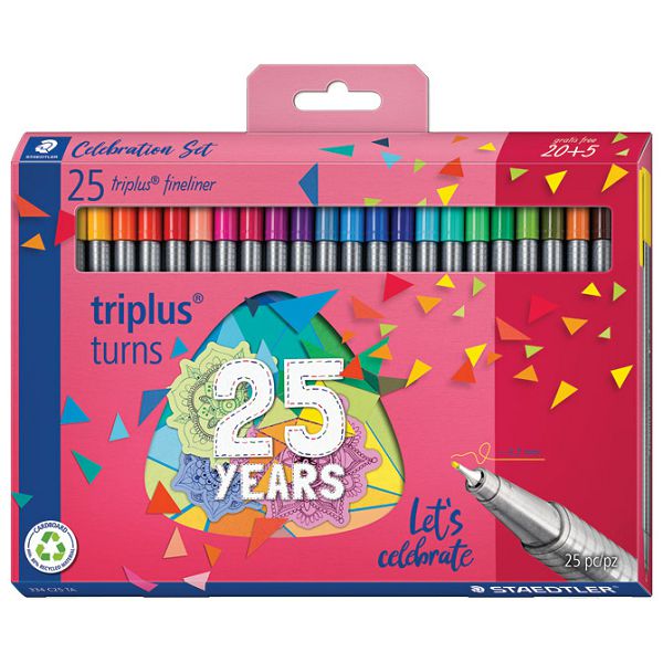 Flomaster fineliner 0,3mm pk20+5 gratis Triplus 25 years Staedtler 334 C25 TA!!