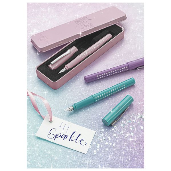 Nalivpero Sparkle (M) Faber Castell 140875 metalik rozo