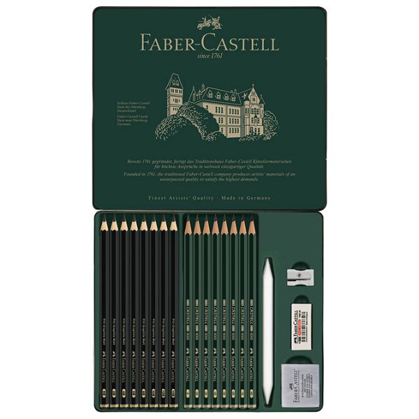 Set Pitt graphite matt & Castell 9000 pk20 Faber Castell 115224