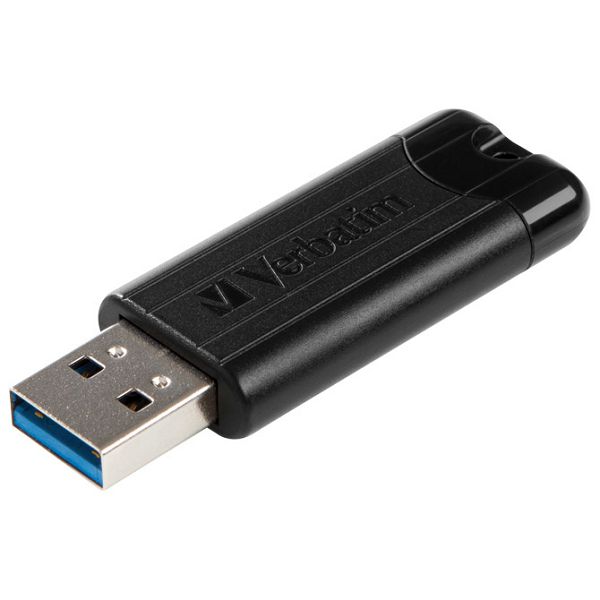 Memorija USB128GB 3.0 PinStripe Verbatim 49319 crna blister
