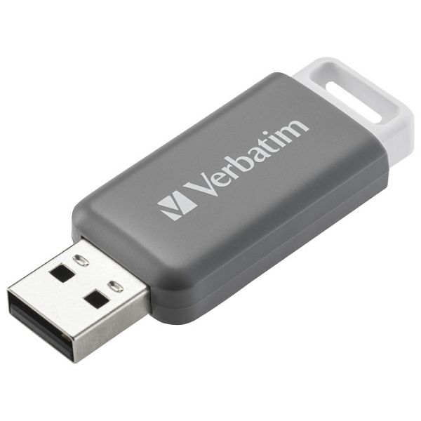 Memorija USB128GB 2.0 DataBar Verbatim 49456 siva blister