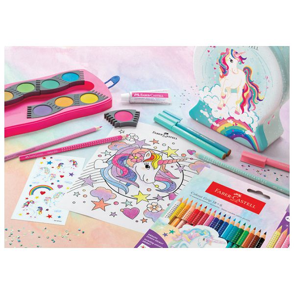 Boje drvene  10boja Grip 2001+3boje drvene Sparkle pastel Unicorn Faber Castell 201542 blister