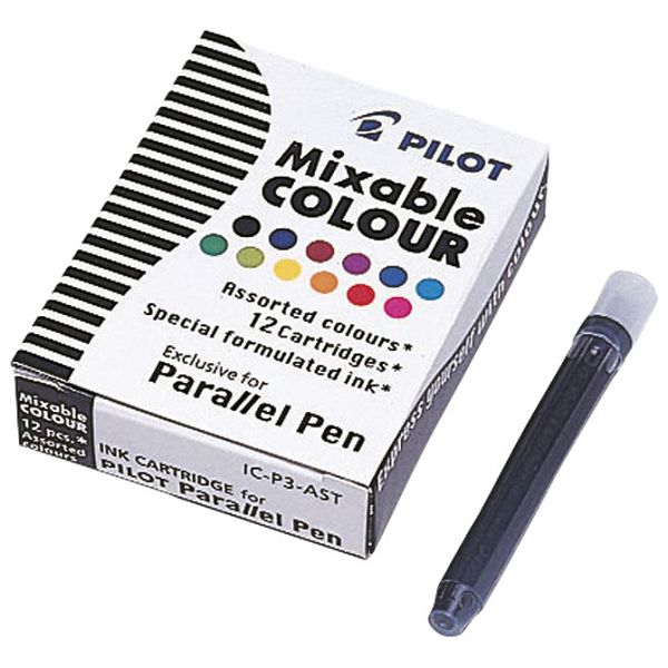 Tinta za nalivpero patrone Parallel pen pk12 Pilot IC-P3-AST sortirano