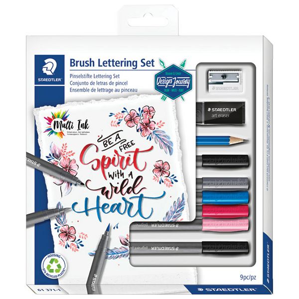 Set Brush Lettering pk9 Design Journey Staedtler 61 371-1