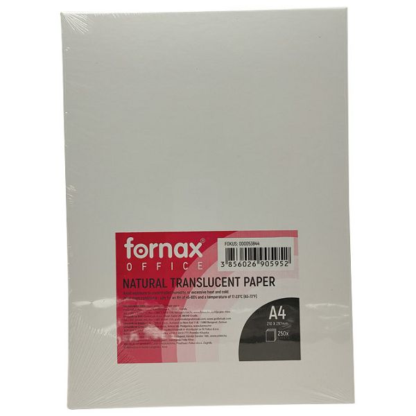 Papir-paus A4 112g pk250 Natural Translucent Fornax