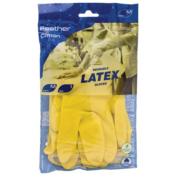 Pribor za čišćenje-rukavice za domaćinstvo Reflexx R90 žute blister L