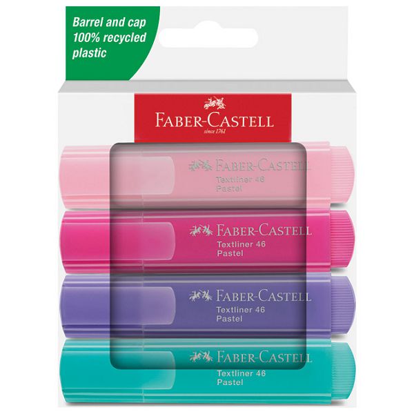 Signir 1-5mm 46 Pastel  kartonska kutija Faber Castell 254654/4boje blister