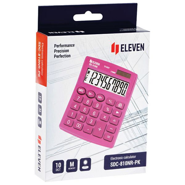 Kalkulator komercijalni 10mjesta Eleven SDC-810NRPKE rozi