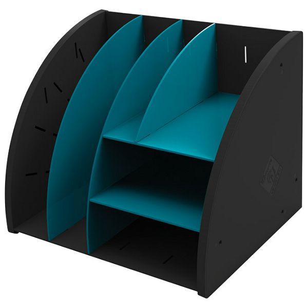 Organizer stolni sa 6 pretinaca pvc Neo-Deco Exacompta 394505D crna/svijetloplava