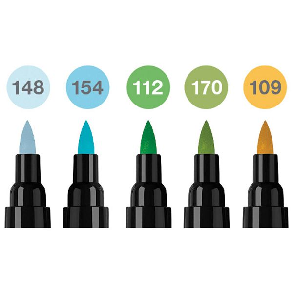 Marker obostrani Pitt artist 5boja Animals india ink Faber Castell 162008 sortirano