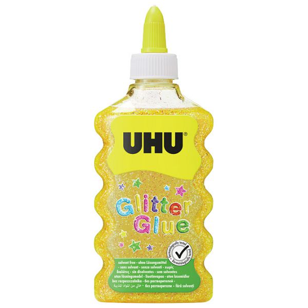 Ljepilo glitter glue 177ml UHU zlatno