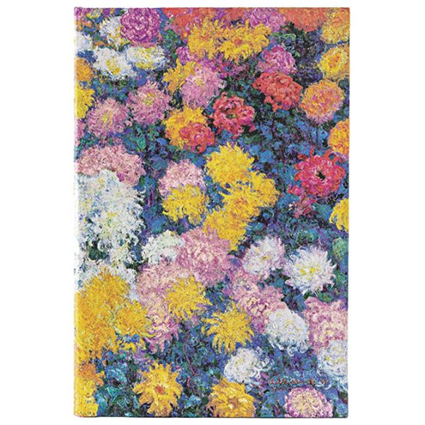 Notes 12x18cm-midi crte  72L s gumicom Monets Chrysanthemums Paperblanks PB9714-3