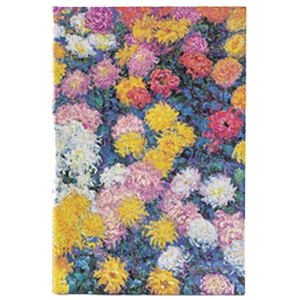 Notes 12x18cm-midi crte  72L s gumicom Monets Chrysanthemums Paperblanks PB9714-3