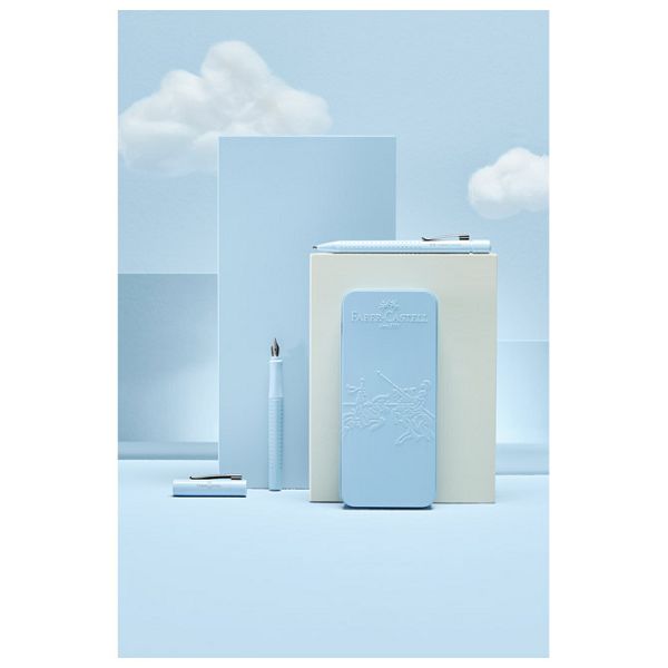 Garnitura olovka kemijska+nalivpero Grip 2010 Harmony u met.kutiji Faber Castell 201524 sky blue