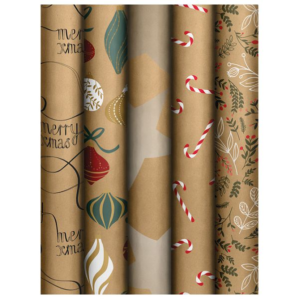 Papir ukrasni rola 70x200 cm Natural novogodišnji Stewo 1608 99 sortirano!!
