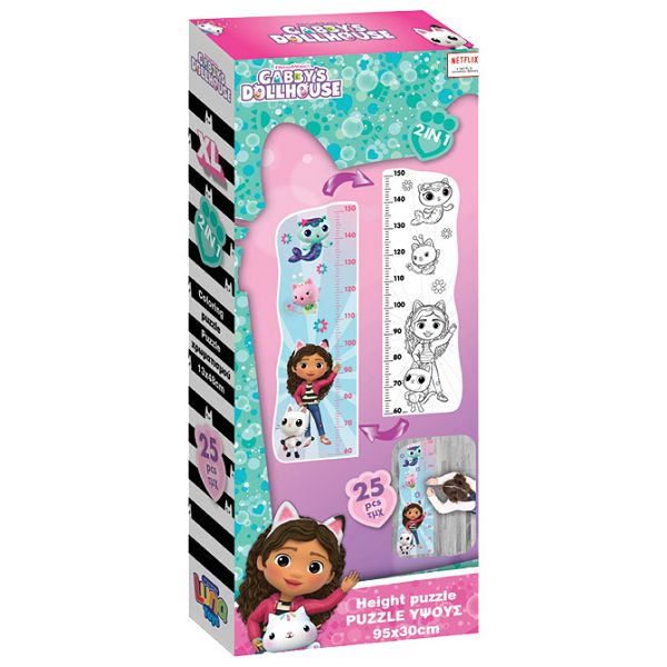 Puzzle-Mjerač visine 24 kom Gabby"s Dollhouse Diakakis 000574093