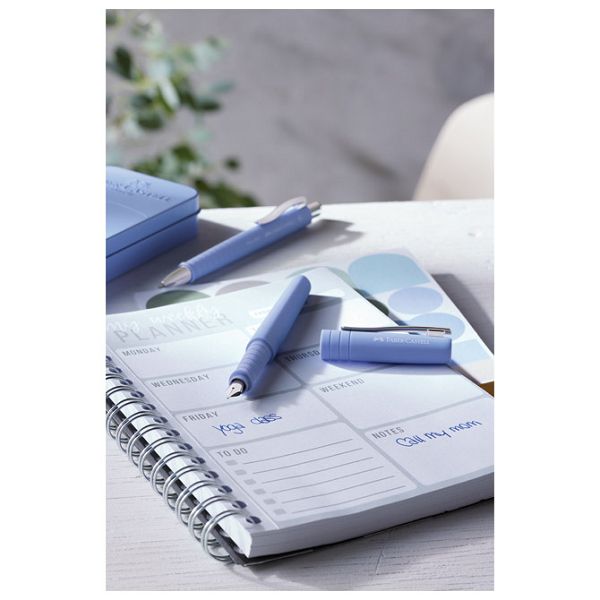 Olovka kemijska gumirana Poly Ball XB Faber Castell 241154 pastelno plava