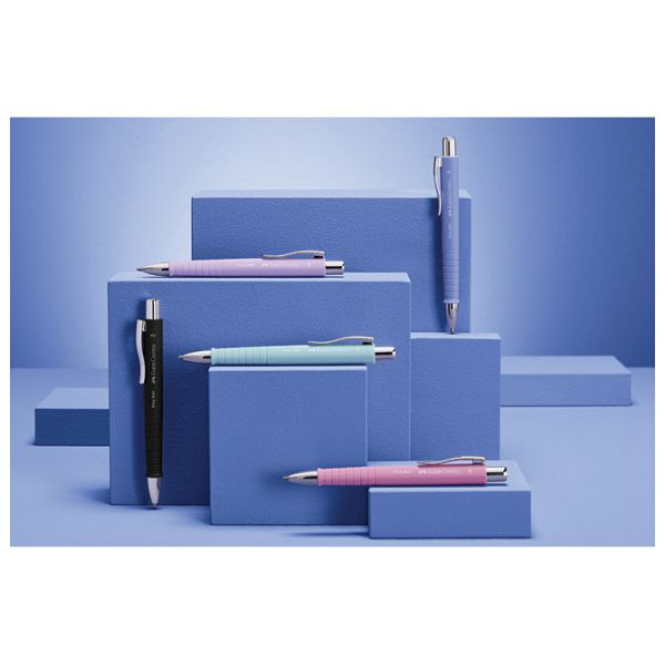Olovka kemijska gumirana Poly Ball XB Faber Castell 241154 pastelno plava
