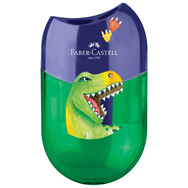 Šiljilo pvc s pvc kutijom 2rupe Dino Faber Castell 183552