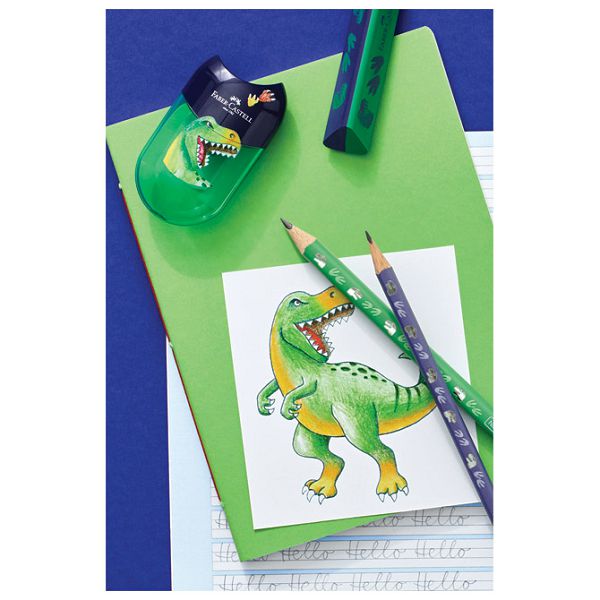 Šiljilo pvc s pvc kutijom 2rupe Dino Faber Castell 183552