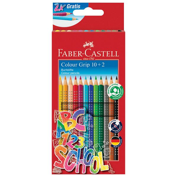 Boje drvene 12boja Grip 2001 Faber Castell 201585 blister