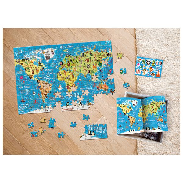 Puzzle 250 kom Kids 5 World Map Interdruk