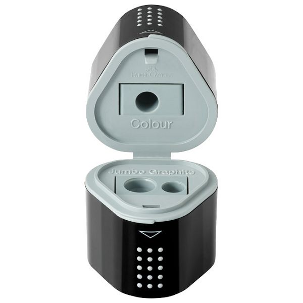 Šiljilo pvc s pvc kutijom 3rupe Grip 2001 Trio Faber Castell 283899 crno