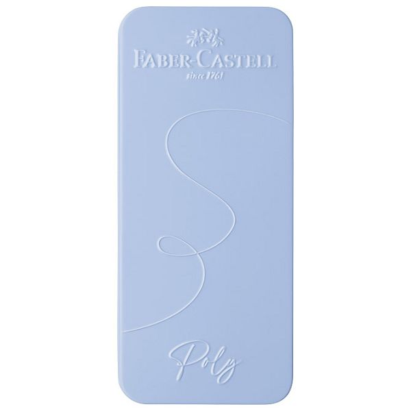 Garnitura olovka kemijska+nalivpero Poly u met.kut. Faber Castell 241051 past.plava