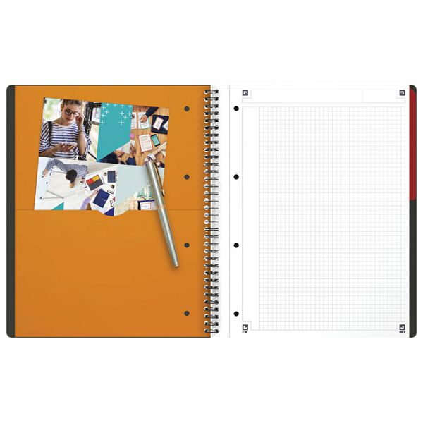 Blok kolegij A4 karo 80L perforacija+4rupe Activebook Oxford 100104329