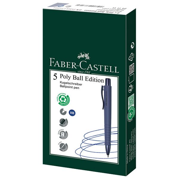 Olovka kemijska gumirana Poly Ball Urban XB Faber Castell 241111 future dusk