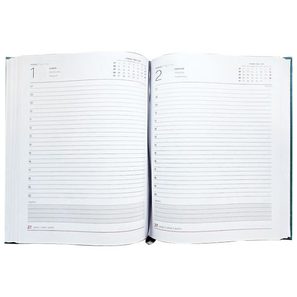 Rokovnik B5 dnevni (dan-stranica) Biella D30 sivi